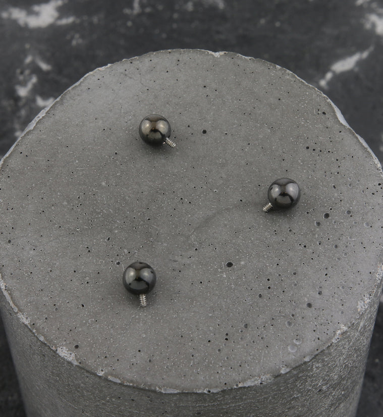 Black PVD Ball Internally Threaded Titanium Top - Image 4