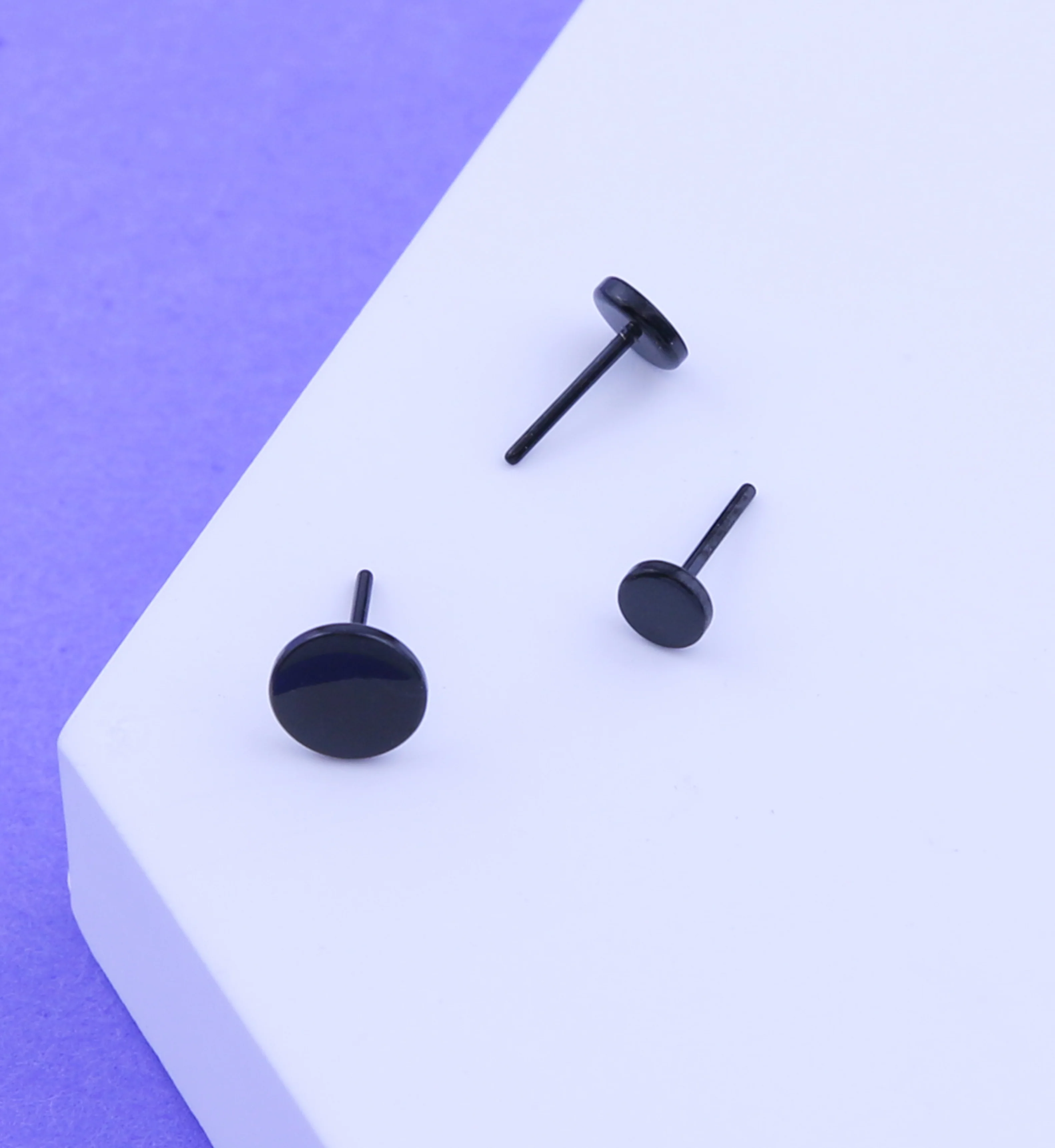 Black PVD Disk Titanium Threadless Top - Image 2