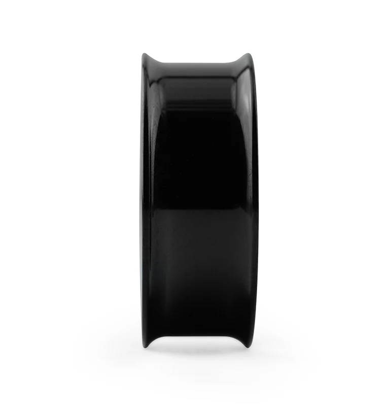 Black PVD Double Flare Titanium Ear Tunnels - Image 4