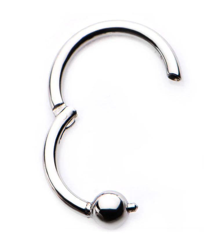 Black PVD Hinged Segment Captive Ring - Image 2