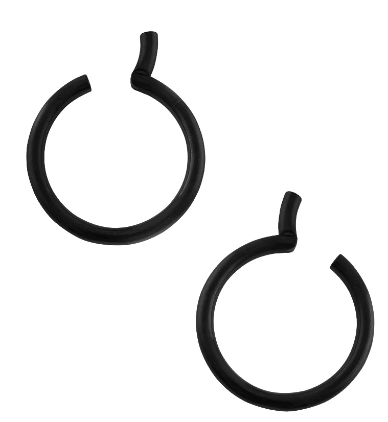 Black PVD Band Ear Weights - Image 2