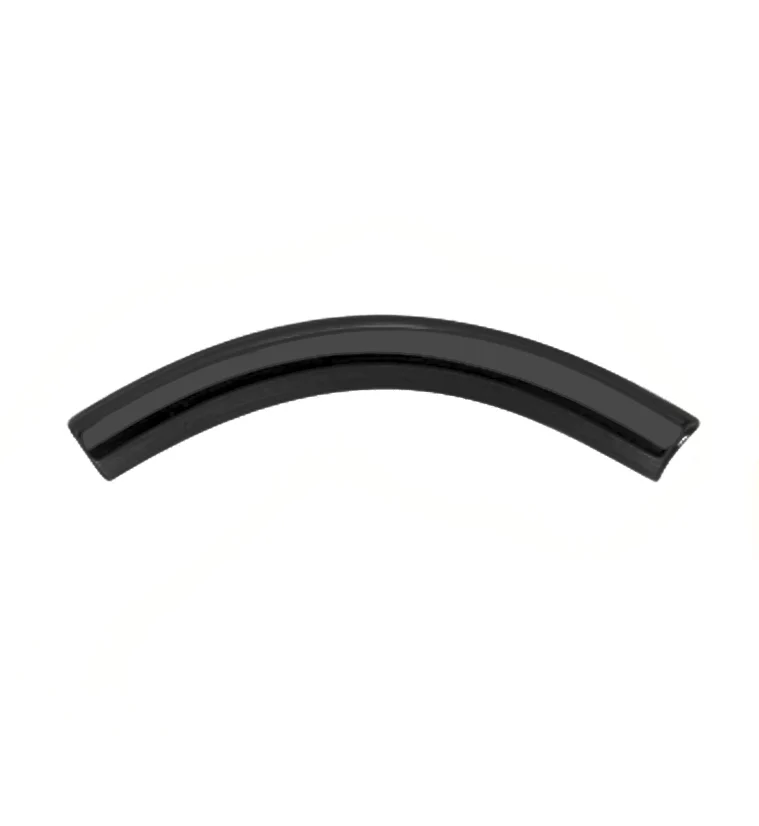 Black PVD Internally Threaded Titanium Curved Barbell - Post Only