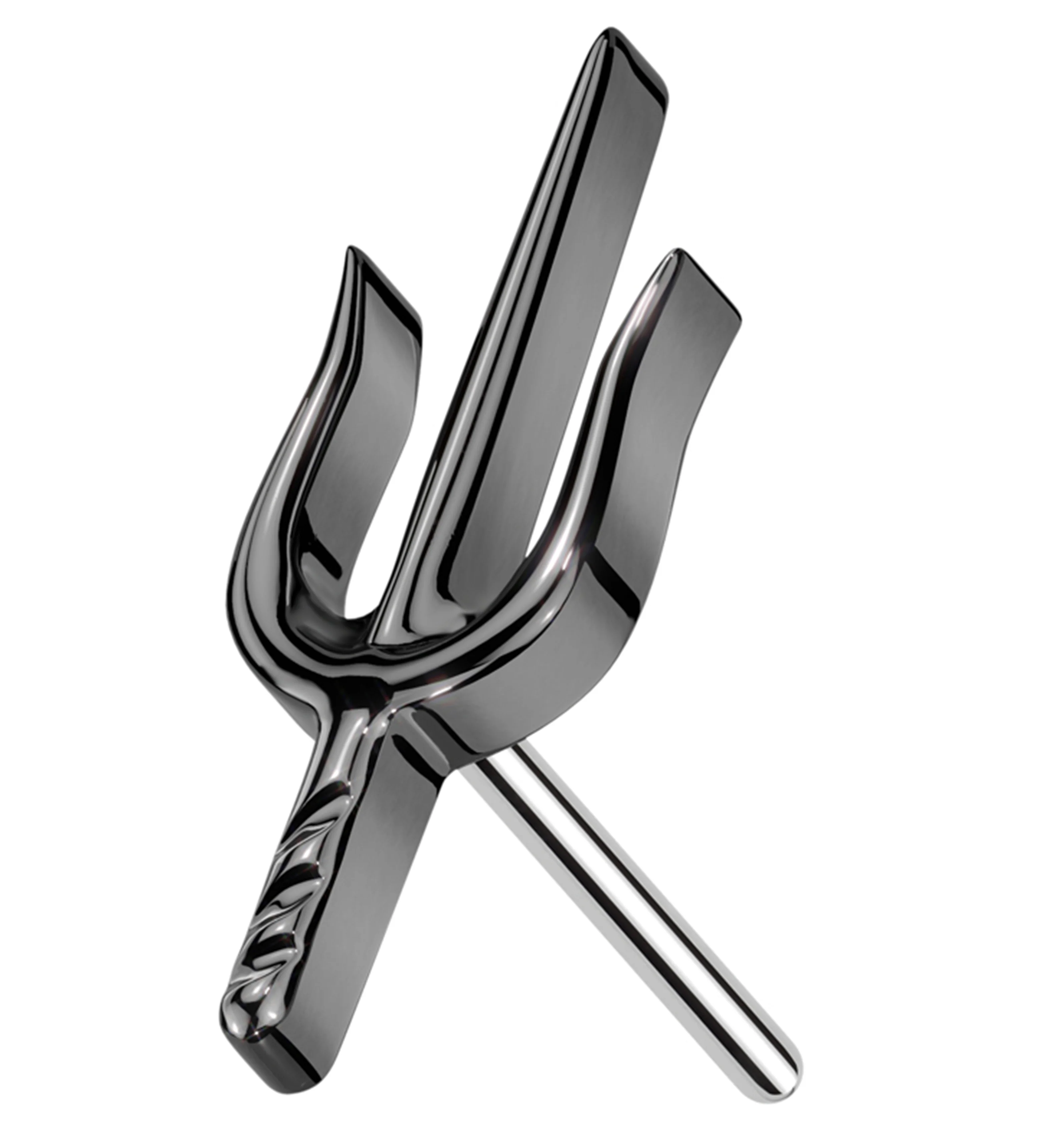 Black PVD Trident Titanium Threadless Top