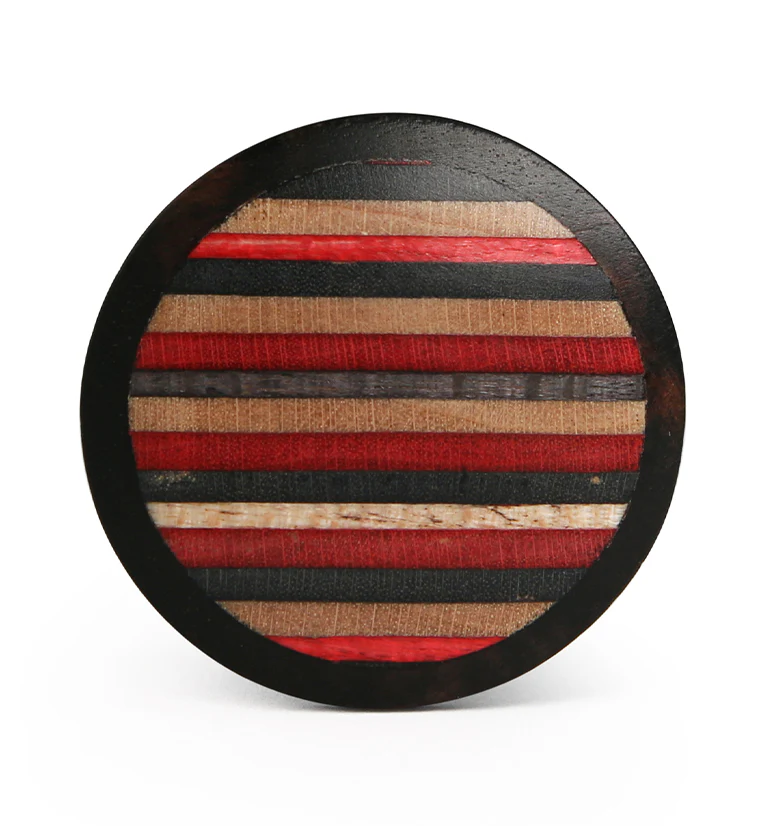 Black & Red Wood Skateboard Plugs - Image 4