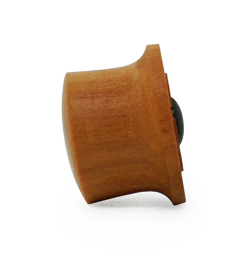 Black Sun Hammered Saba Wood Mayan Flare Plugs - Image 4