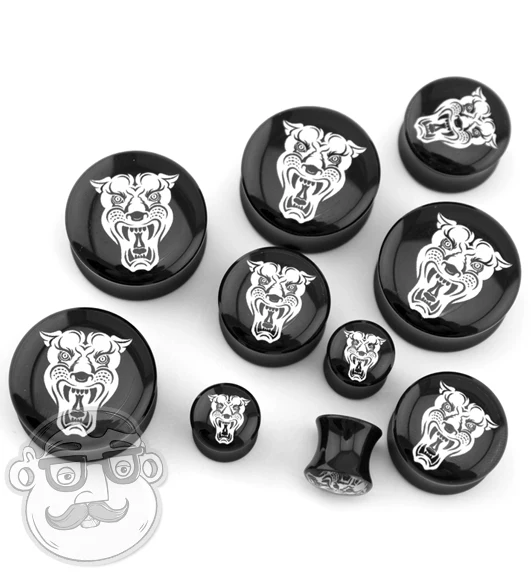 Black Traditional Panther Plugs - Image 3