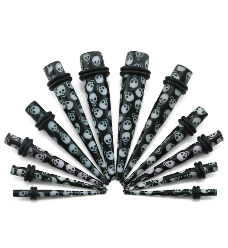 Black & White Skull Tapers