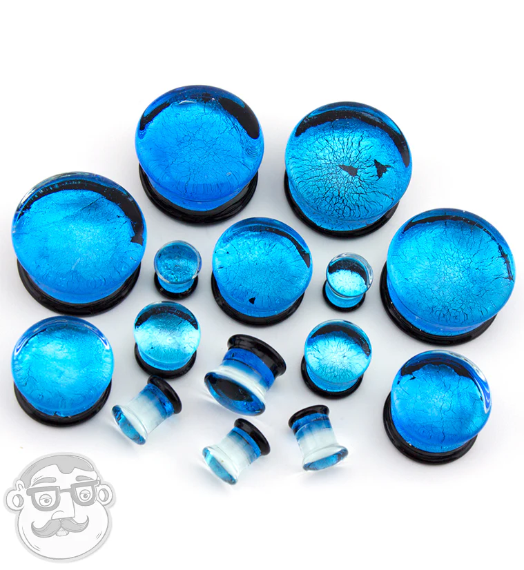 Blue Dichroic Glass Plugs - Image 6