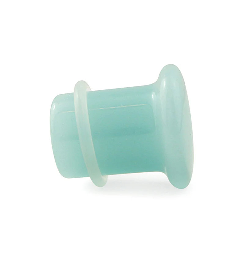 Blue Glow in the Dark Glass Plugs - Single Flare - Image 8