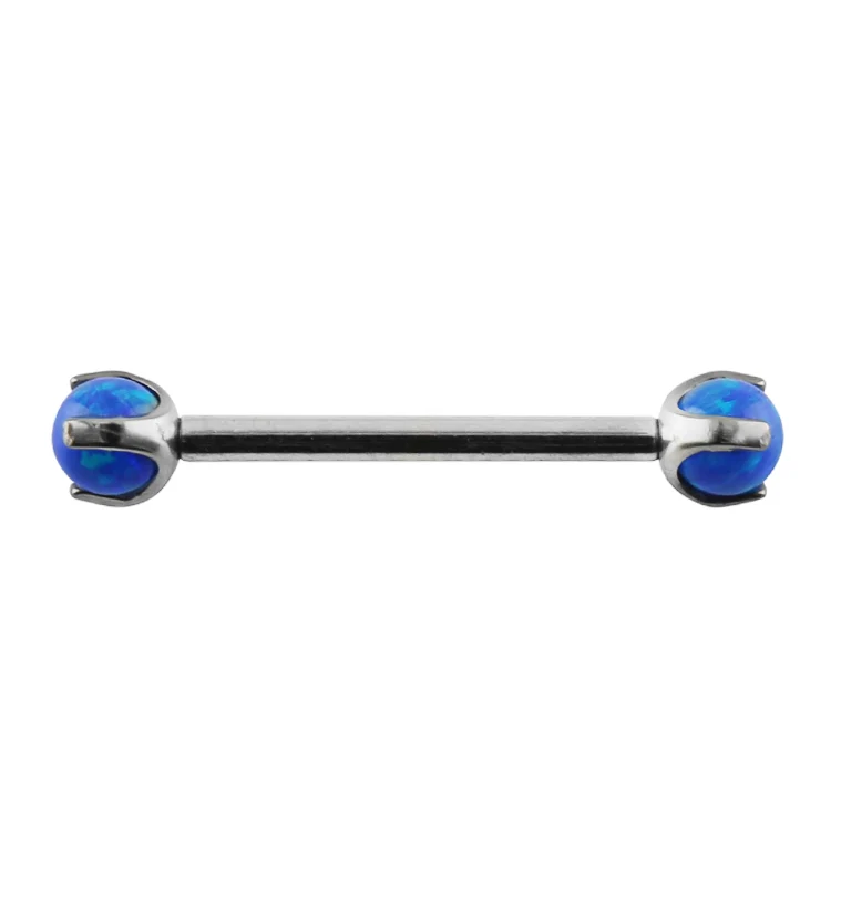 Blue Opalite Claw Titanium Barbell - Image 3
