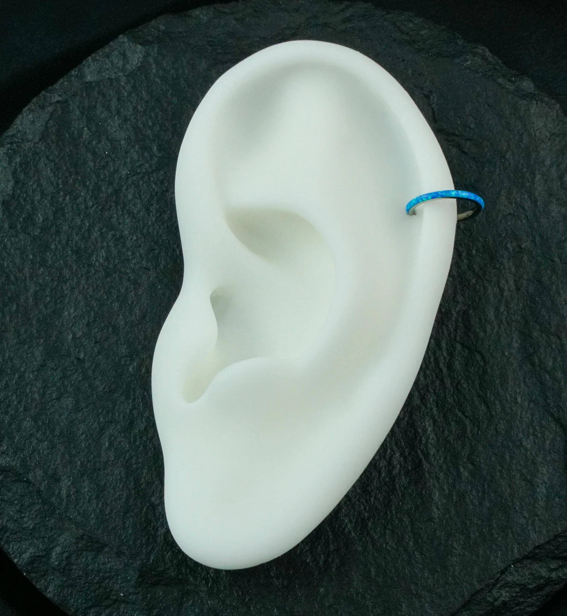Blue Opalite Orbed Hinged Segment Ring - Image 3