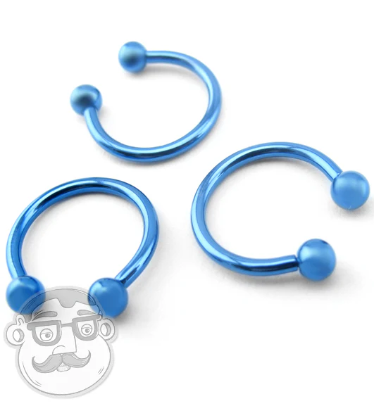 Blue Titanium Circular Barbells - Image 4