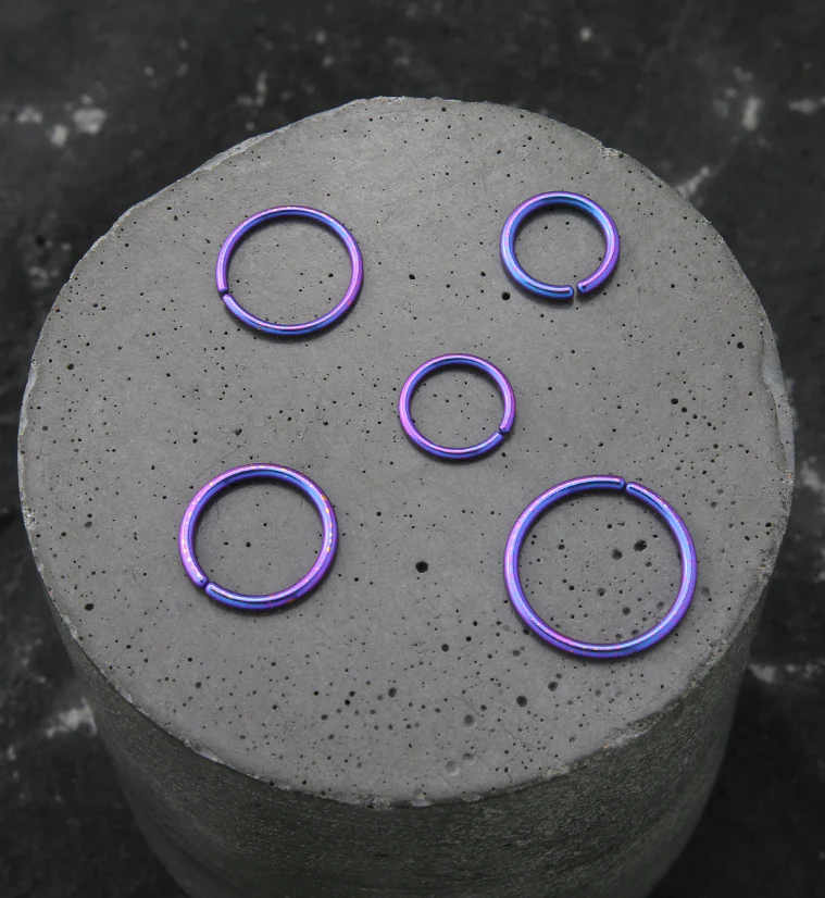 Blurple Niobium Seamless Ring - Image 2
