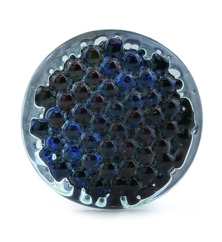Blurple Hammered Glass Double Flare Plugs - Image 3