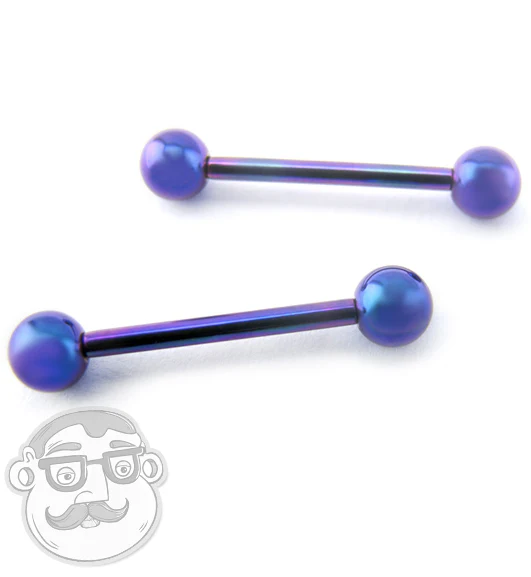 Blurple Titanium Barbell - Image 4
