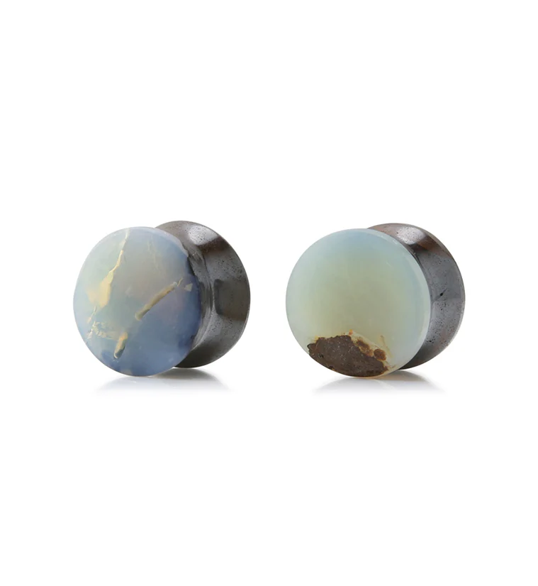 Boulder Opal Stone Plugs 00G (10mm) Version 2 - Image 2