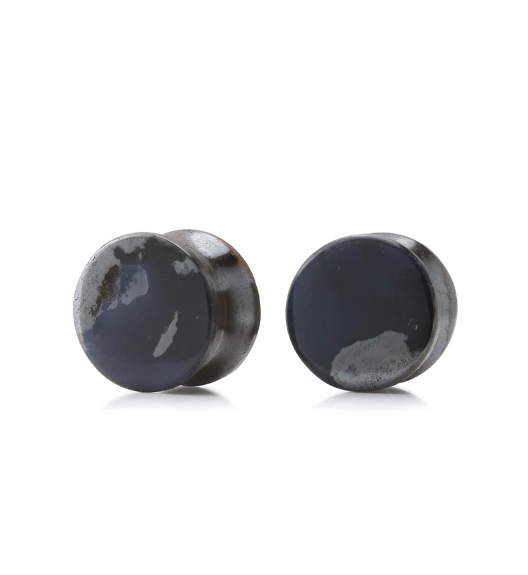 Boulder Opal Stone Plugs 1/2" (12mm) Version 6 - Image 2