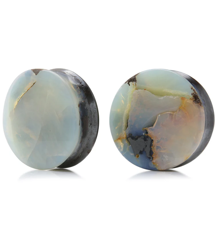 Boulder Opal Stone Plugs 1 Inch (25mm) Version 18 - Image 2