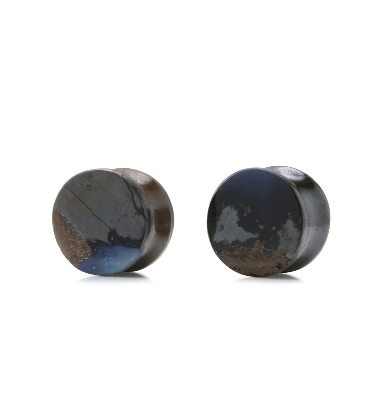 Boulder Opal Stone Plugs 9/16" (14mm) Version 2 - Image 2