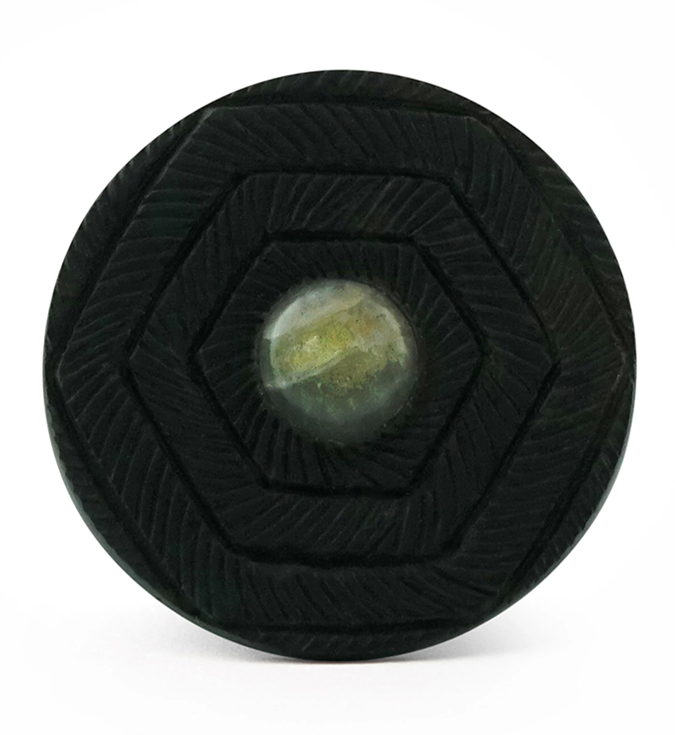 Boundary Geo Labradorite Stone Inlay Areng Wood Mayan Flare Plugs - Image 3