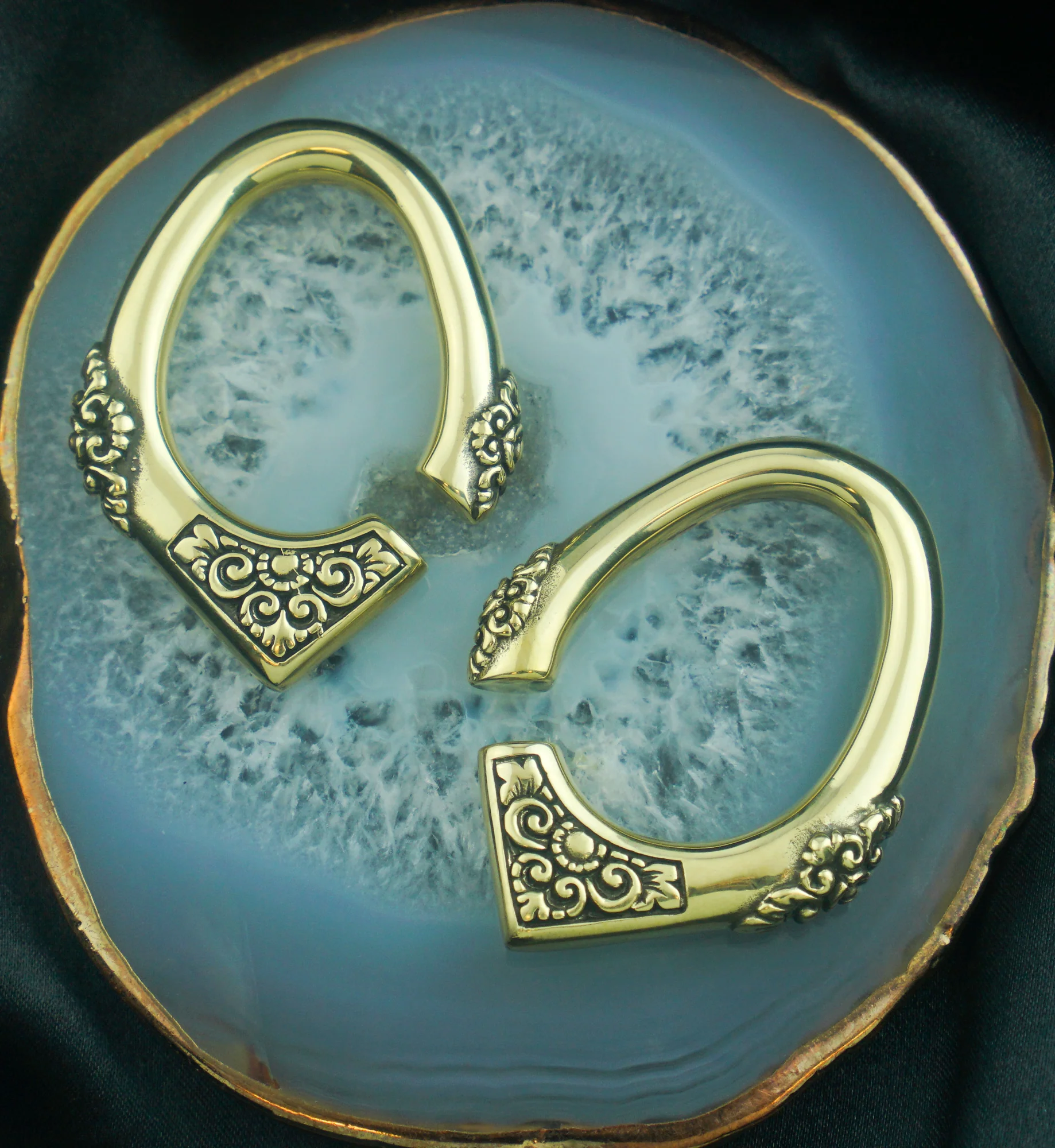 Brass Floret Ear Weights - Image 2