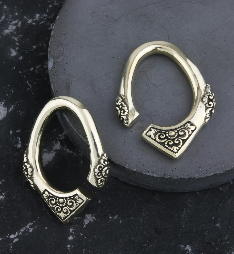 Brass Floret Ear Weights - Image 4