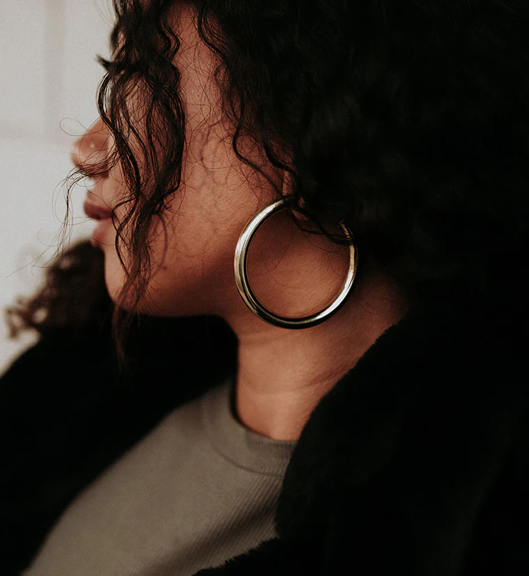 Brass Hoop Ear Weights - Image 2