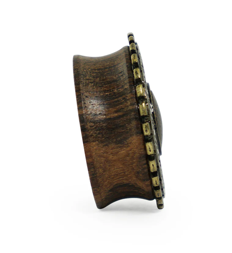 Brass Lineal Top Rose Wood Plugs - Image 5