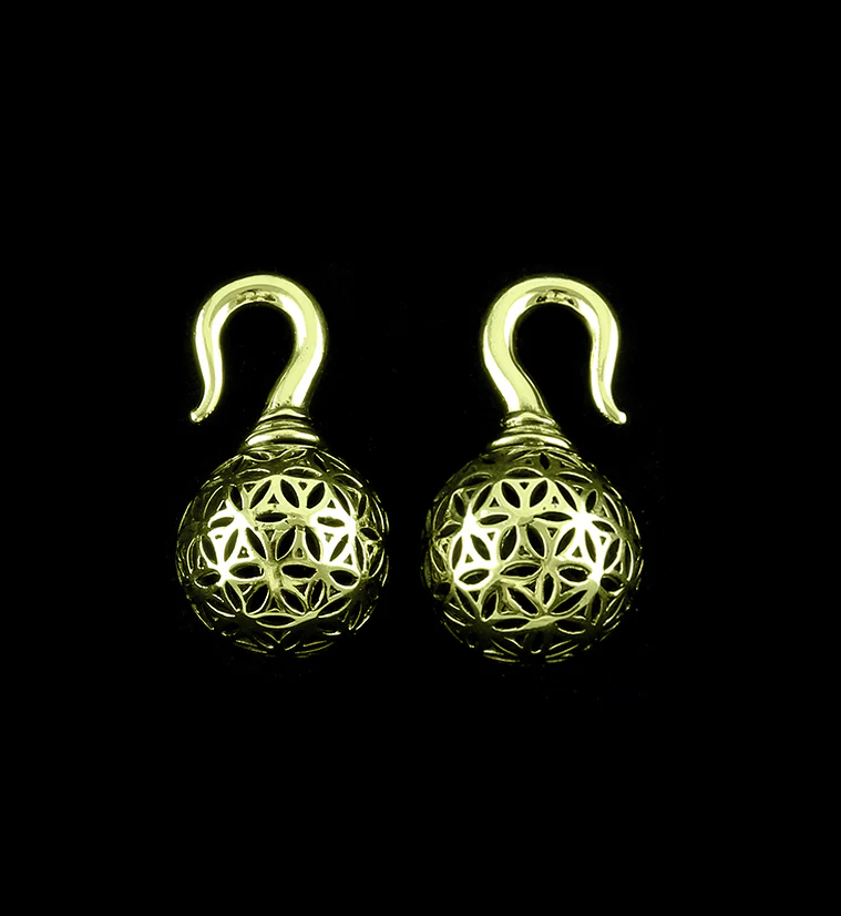 Brass Orb Ear Weights - Image 3
