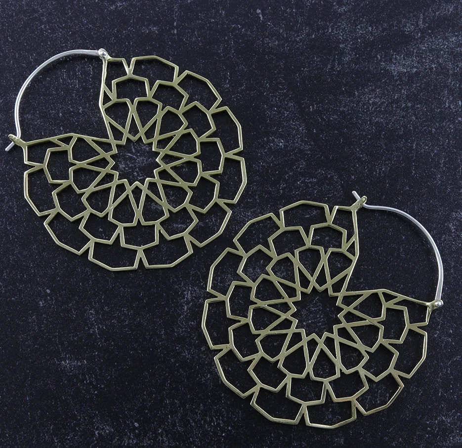 Buxom Brass Earrings - Weights - Image 2