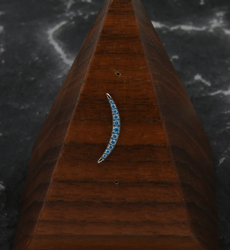 Camber Aqua CZ Titanium Threadless Top - Image 2