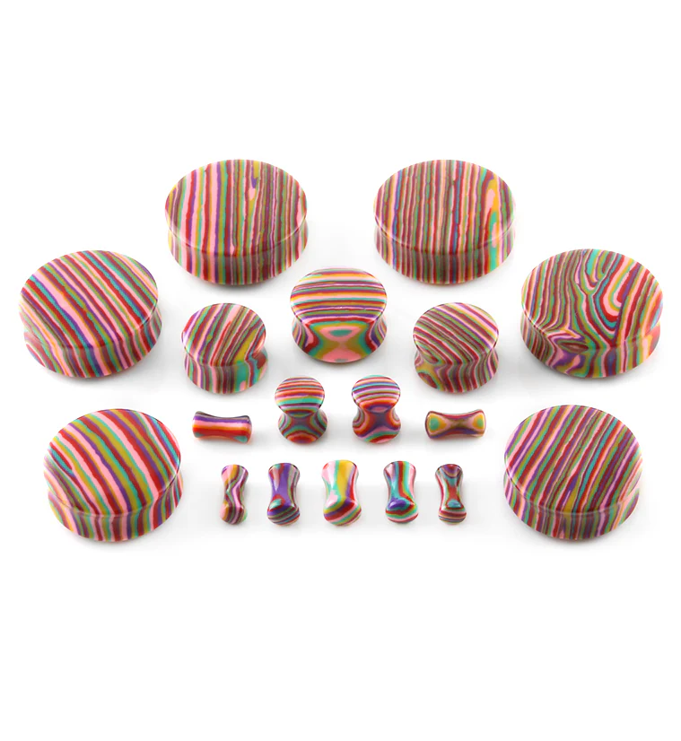 Candy Stripe Stone Plugs - Image 2