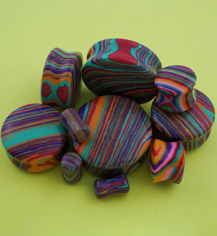 Candy Stripe Stone Plugs - Image 3