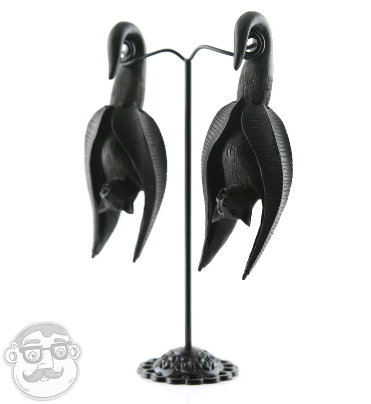 Carved Bat Wooden Hangers - Image 3