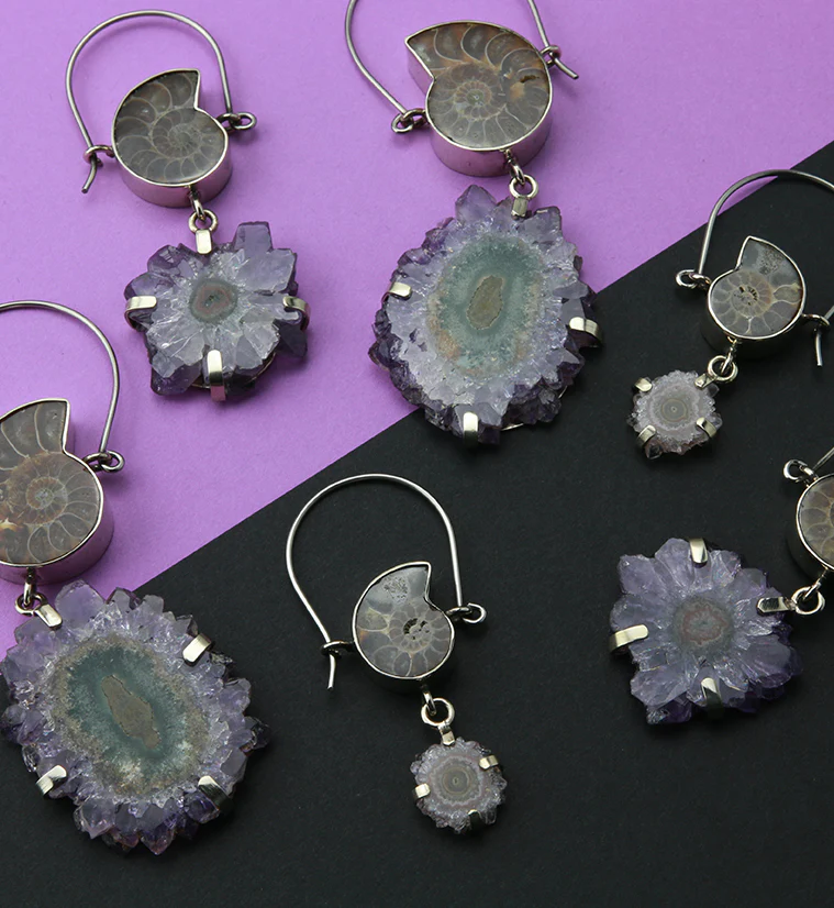 Cavern Ammonite & Stalactite Titanium Hangers - Image 5
