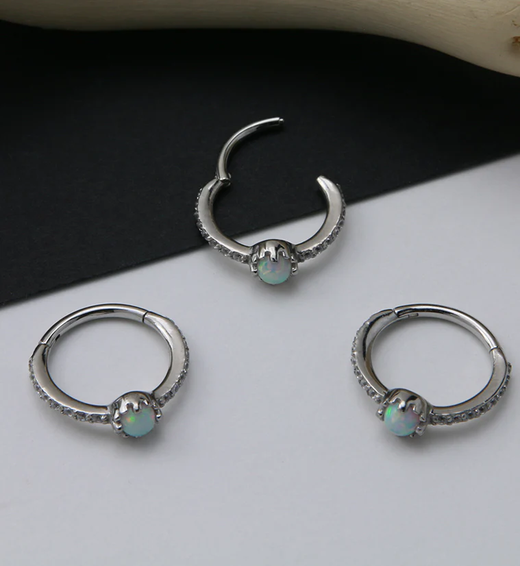 Center Opal Hinged Segment Ring - Image 2