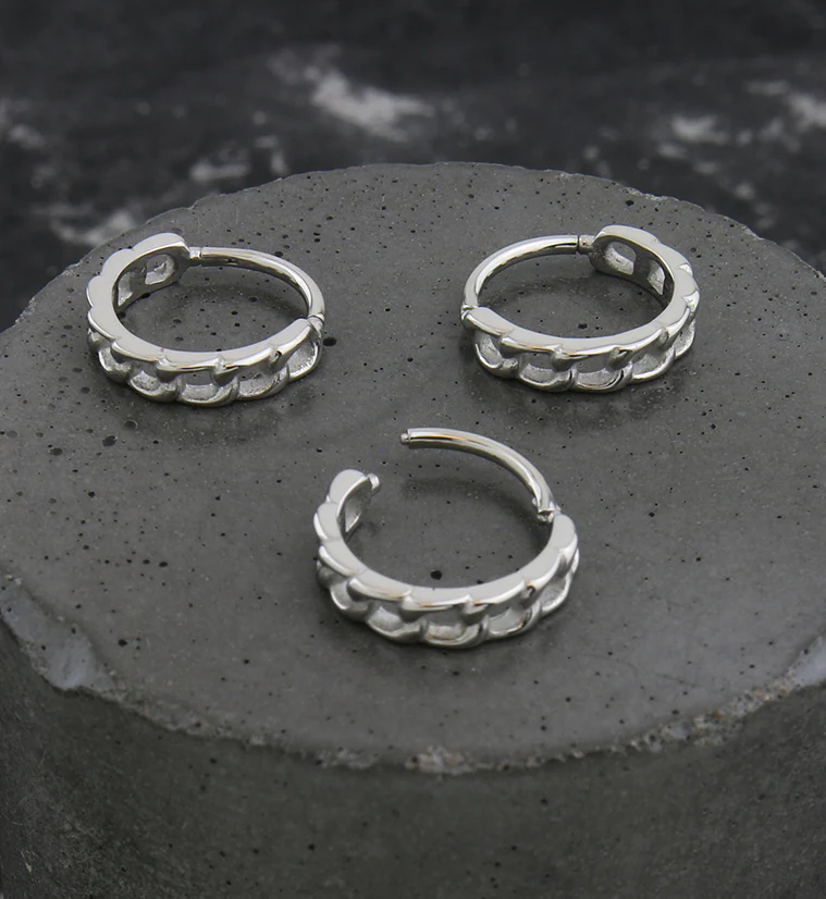 Chain Link Side Facing Stainless Steel Hinged Segment Ring - Image 2