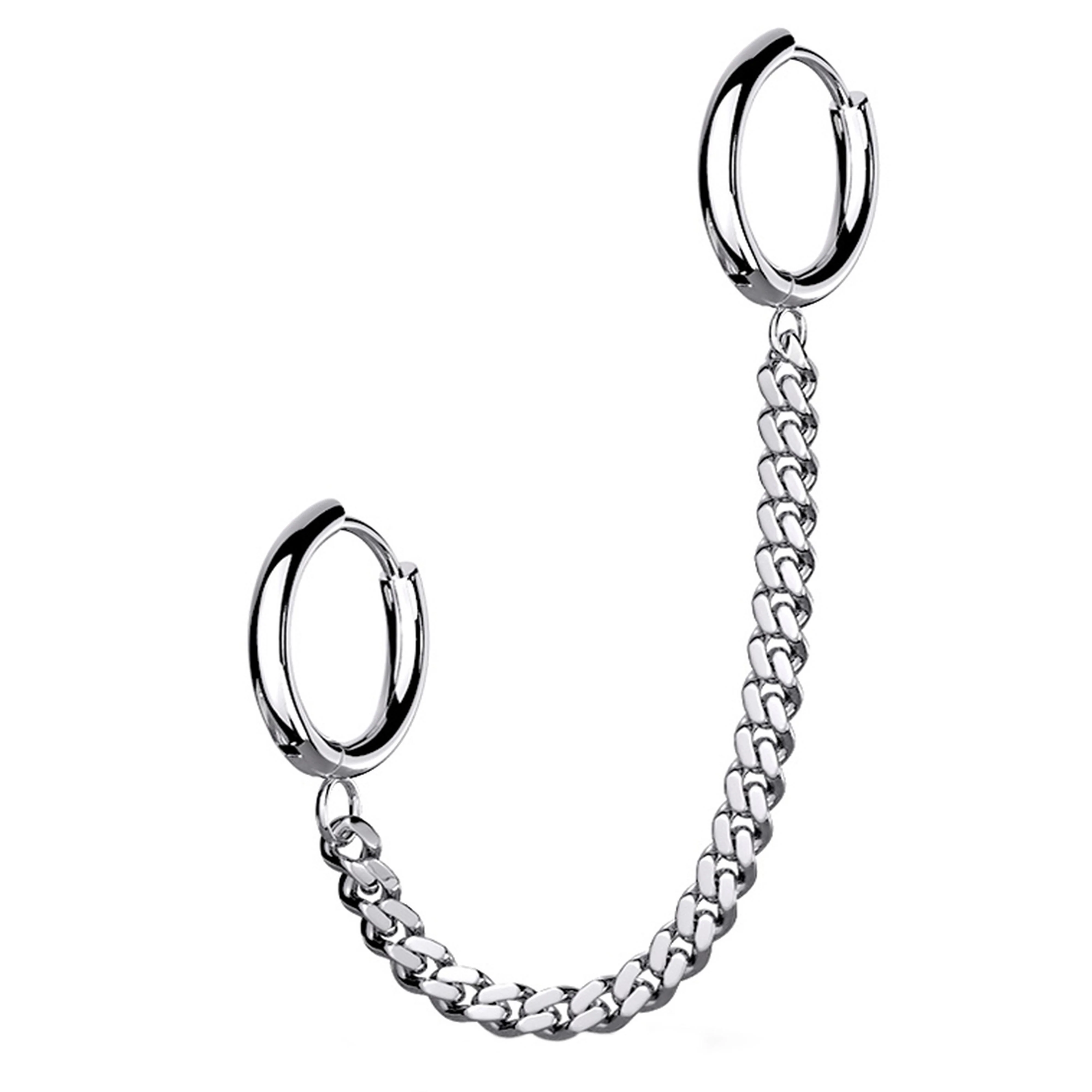 Chained Double Hinged Hoop Cartilage Ring