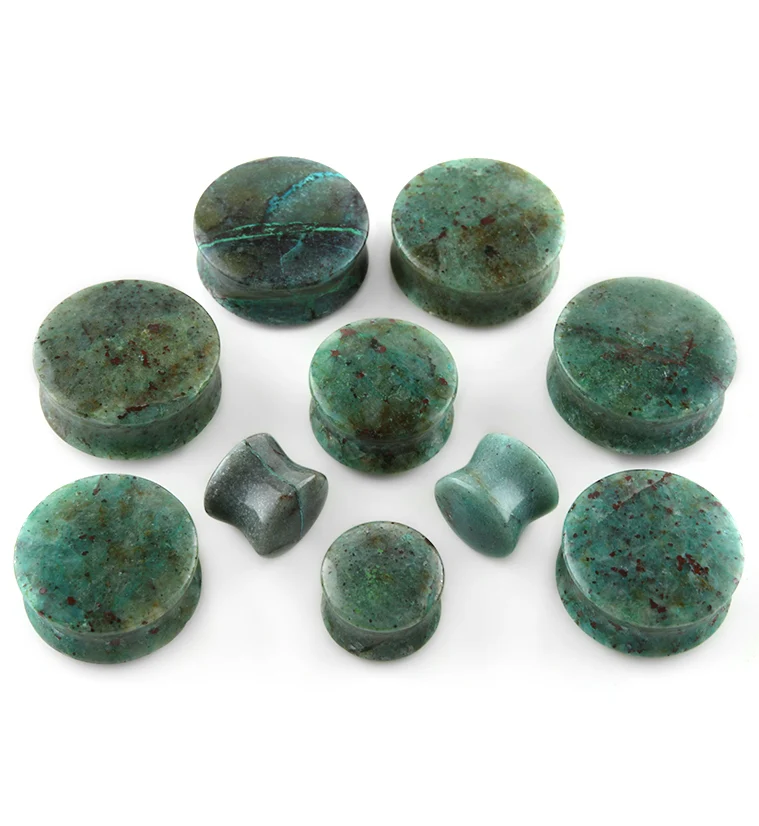 Chrysocolla Stone Plugs (B-Grade) - Image 3