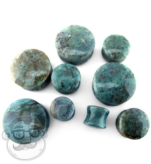 Chrysocolla Stone Plugs (B-Grade) - Image 4