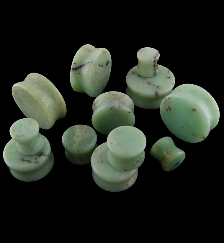 Chrysoprase Stone Plugs - Image 4