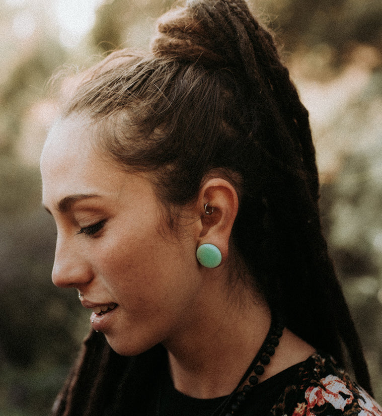 Chrysoprase Stone Plugs - Image 5