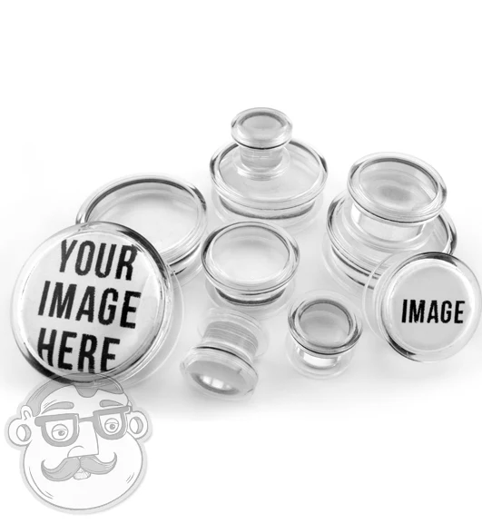 Clear Custom Image Plugs
