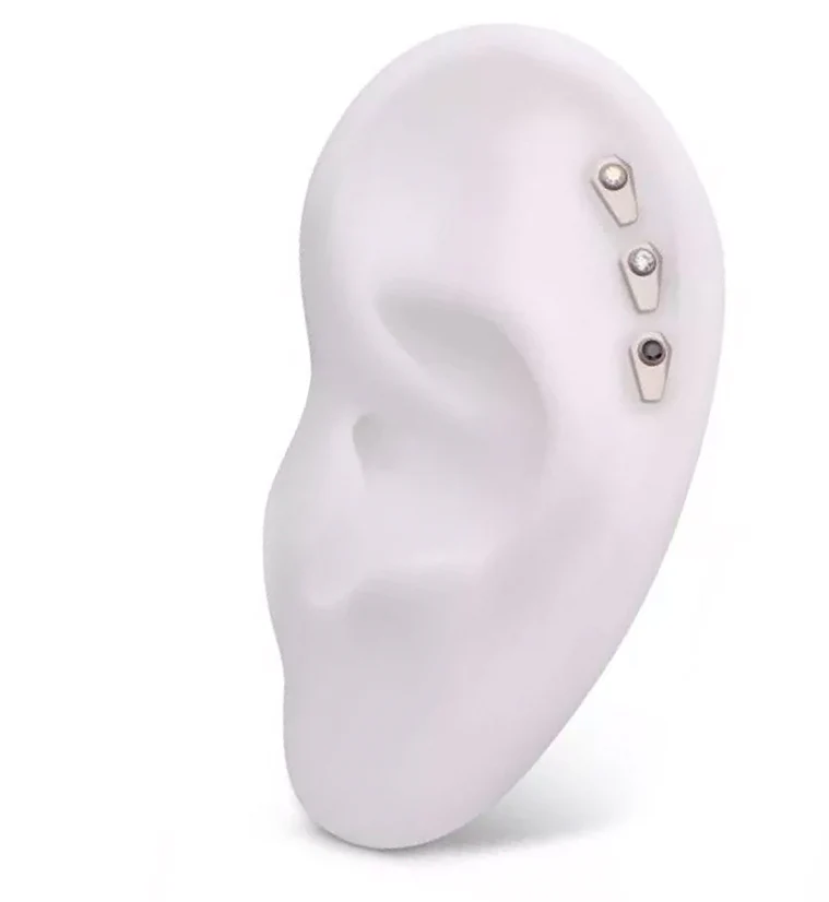 Coffin Round Black CZ Titanium Internally Threaded Top - Image 3