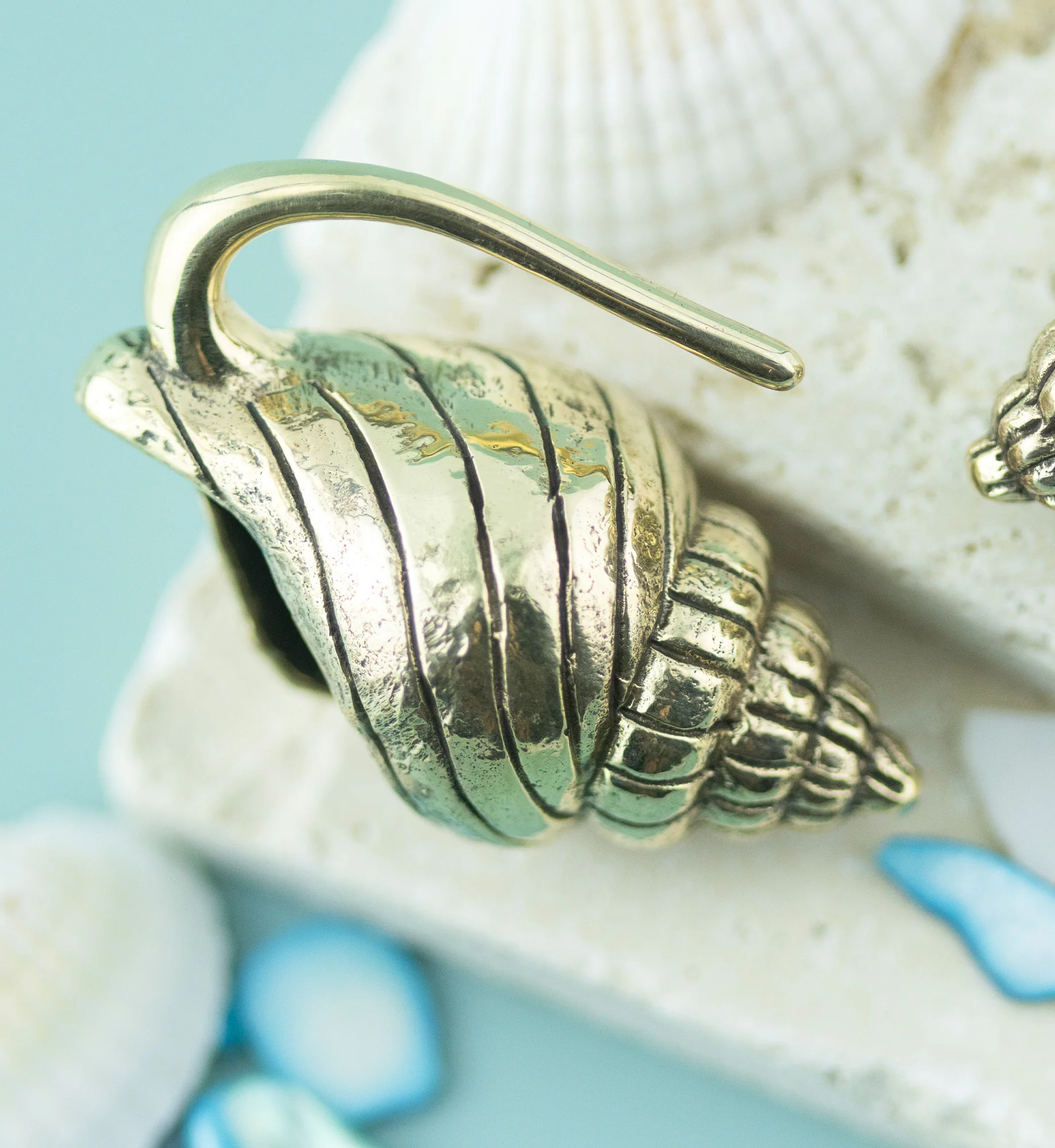 Conch Shell Brass Ear Weights - Image 5