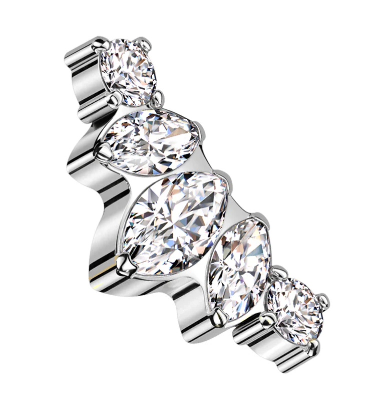 Coronal Clear CZ Internally Threaded Titanium Top