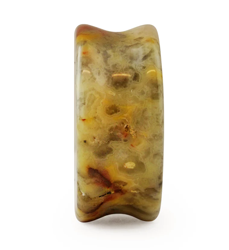 Crazy Lace Agate Stone Plugs - Image 5