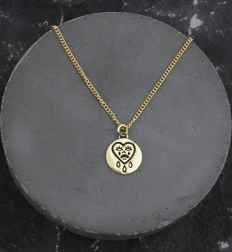 Cry Baby Brass Charm Necklace - Image 2