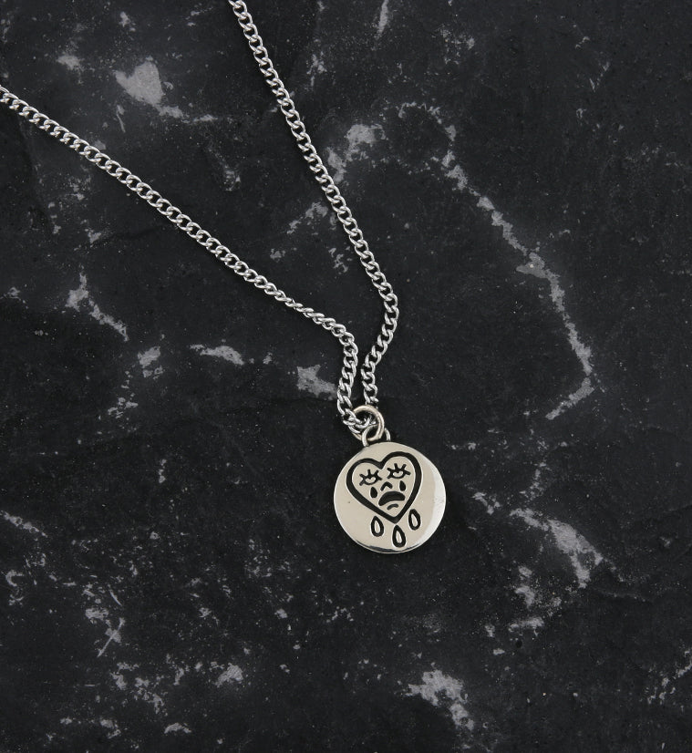 Cry Baby White Brass Charm Necklace - Image 3