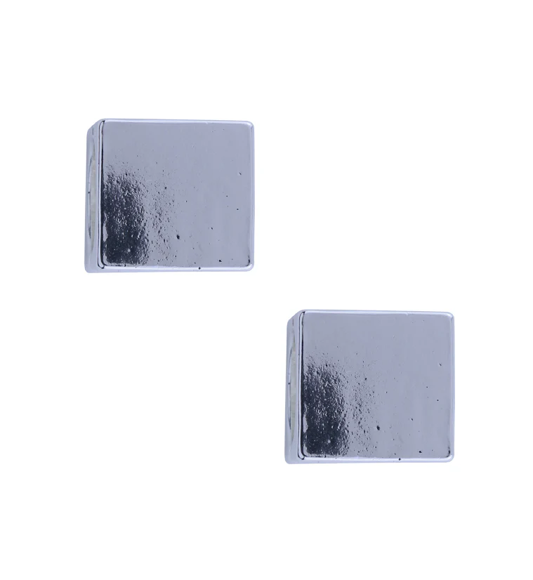 Cube Stainless Steel Hinged Ear Weights - Image 3